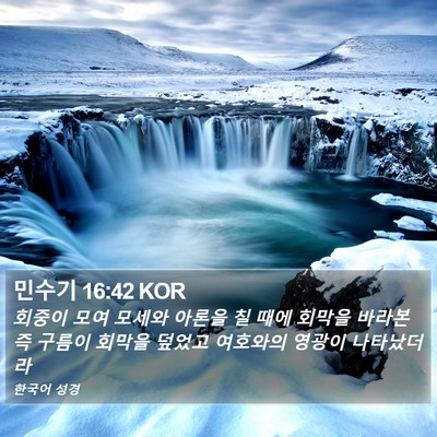 민수기 16:42 KOR Bible Verse Image