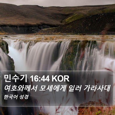 민수기 16:44 KOR Bible Verse Image
