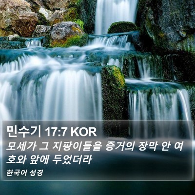 민수기 17:7 KOR Bible Verse Image