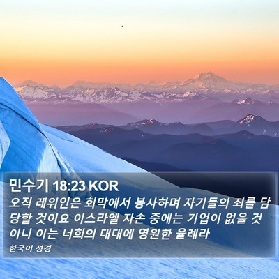 민수기 18:23 KOR Bible Verse Image