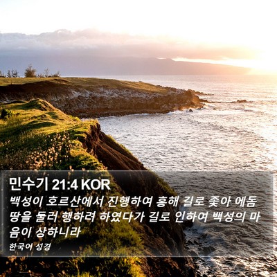 민수기 21:4 KOR Bible Verse Image