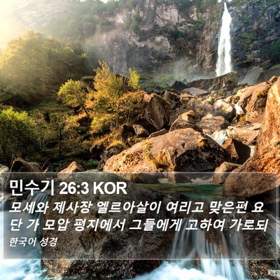 민수기 26:3 KOR Bible Verse Image