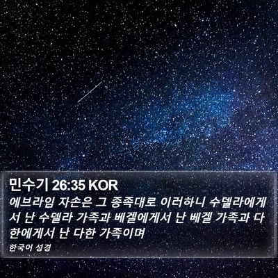 민수기 26:35 KOR Bible Verse Image