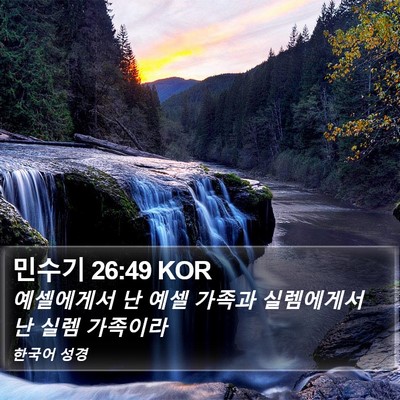 민수기 26:49 KOR Bible Verse Image