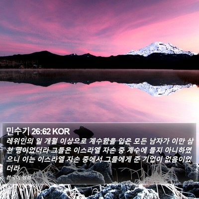 민수기 26:62 KOR Bible Verse Image