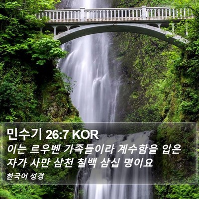 민수기 26:7 KOR Bible Verse Image
