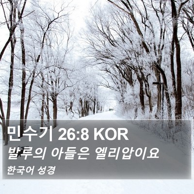 민수기 26:8 KOR Bible Verse Image