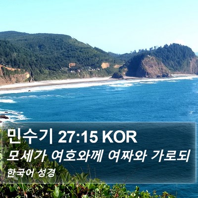 민수기 27:15 KOR Bible Verse Image