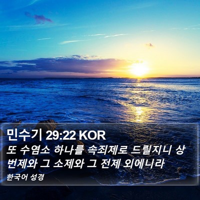 민수기 29:22 KOR Bible Verse Image