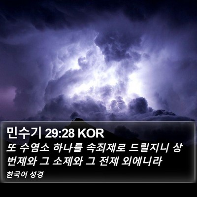민수기 29:28 KOR Bible Verse Image
