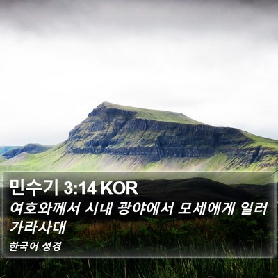 민수기 3:14 KOR Bible Verse Image