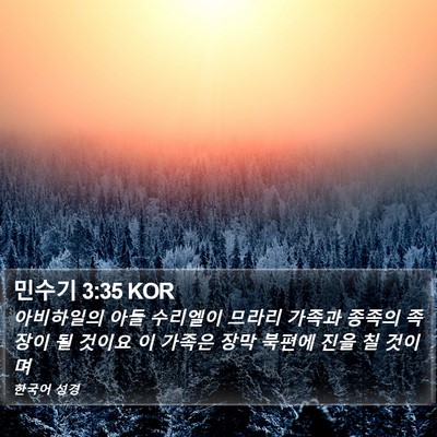 민수기 3:35 KOR Bible Verse Image