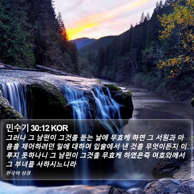 민수기 30:12 KOR Bible Verse Image