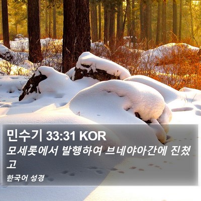 민수기 33:31 KOR Bible Verse Image