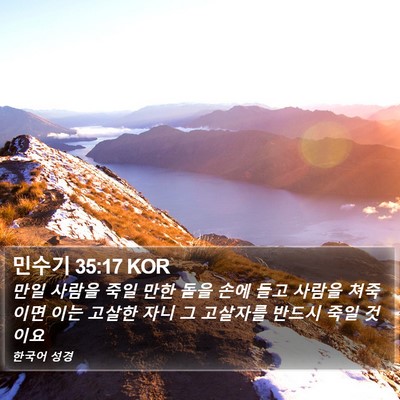 민수기 35:17 KOR Bible Verse Image