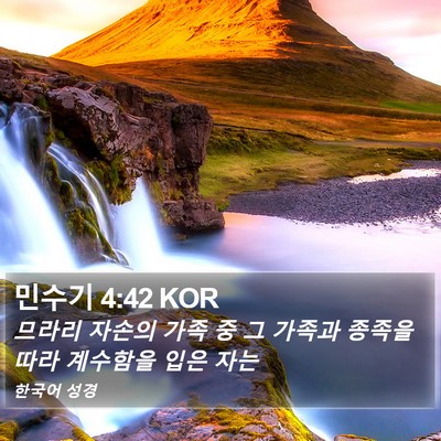 민수기 4:42 KOR Bible Verse Image