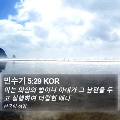 민수기 5:29 KOR Bible Verse Image