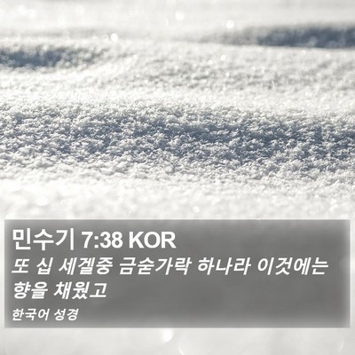 민수기 7:38 KOR Bible Verse Image