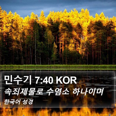 민수기 7:40 KOR Bible Verse Image