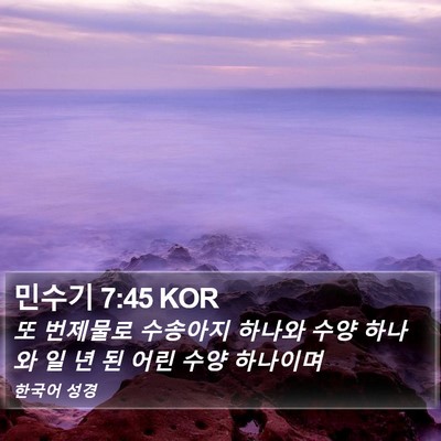 민수기 7:45 KOR Bible Verse Image