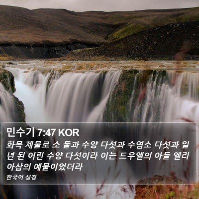민수기 7:47 KOR Bible Verse Image