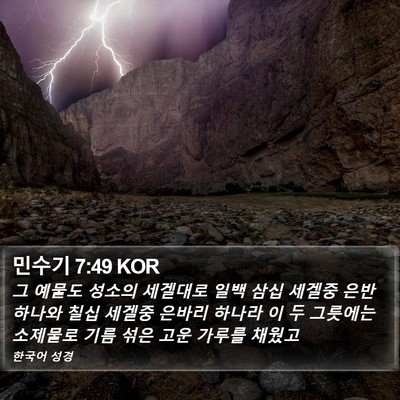 민수기 7:49 KOR Bible Verse Image