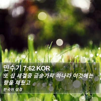 민수기 7:62 KOR Bible Verse Image