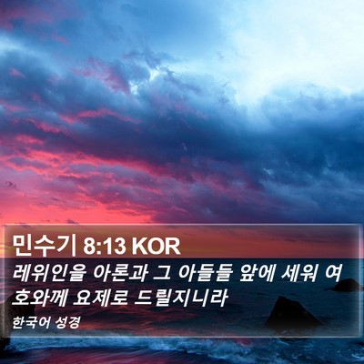 민수기 8:13 KOR Bible Verse Image
