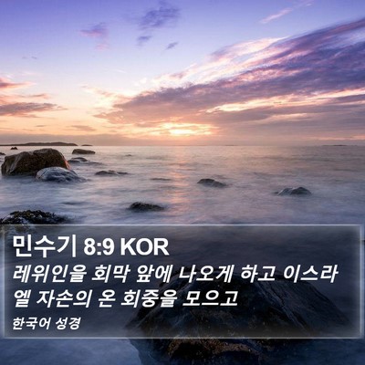 민수기 8:9 KOR Bible Verse Image
