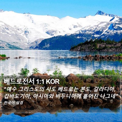 베드로전서 1:1 KOR Bible Verse Image
