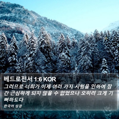 베드로전서 1:6 KOR Bible Verse Image