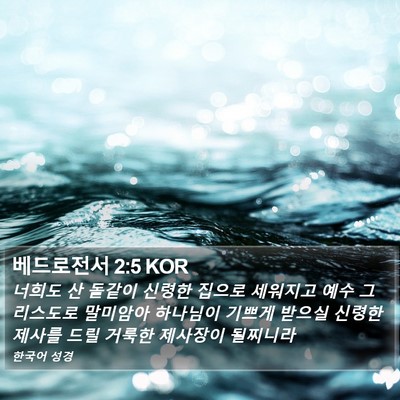 베드로전서 2:5 KOR Bible Verse Image