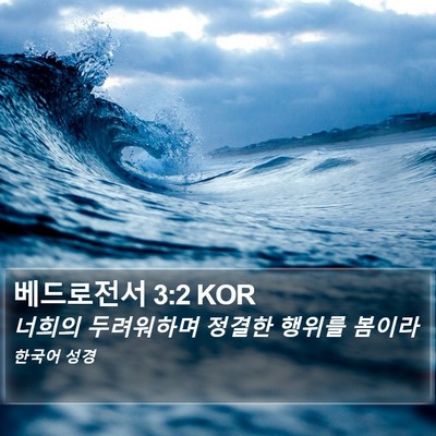 베드로전서 3:2 KOR Bible Verse Image