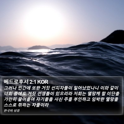 베드로후서 2:1 KOR Bible Verse Image