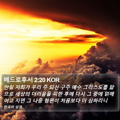 베드로후서 2:20 KOR Bible Verse Image