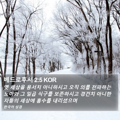 베드로후서 2:5 KOR Bible Verse Image