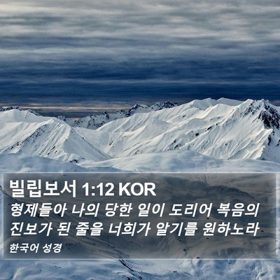 빌립보서 1:12 KOR Bible Verse Image