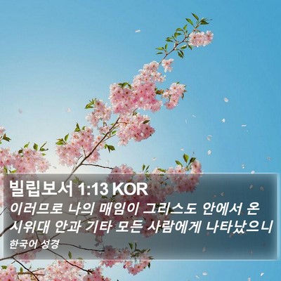 빌립보서 1:13 KOR Bible Verse Image