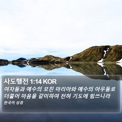 사도행전 1:14 KOR Bible Verse Image