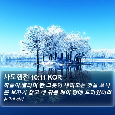 사도행전 10:11 KOR Bible Verse Image