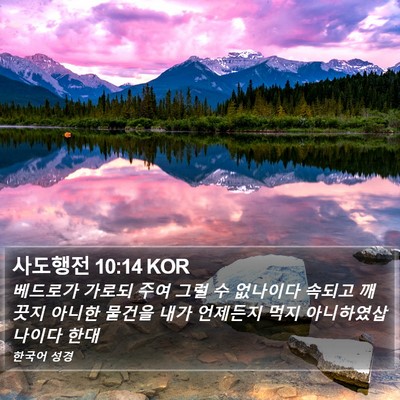 사도행전 10:14 KOR Bible Verse Image
