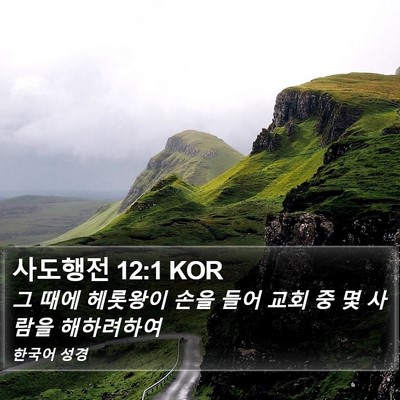사도행전 12:1 KOR Bible Verse Image