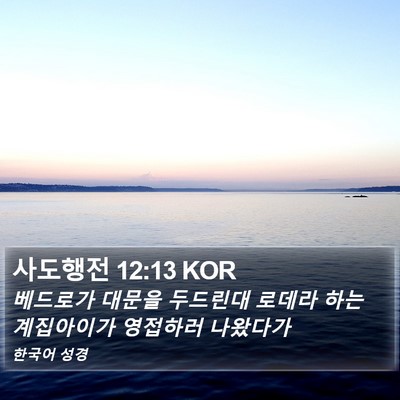 사도행전 12:13 KOR Bible Verse Image