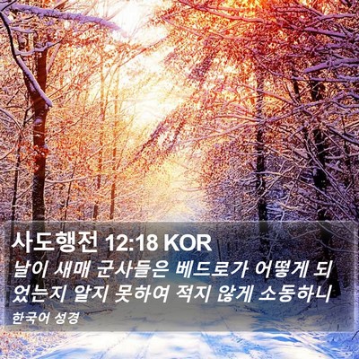 사도행전 12:18 KOR Bible Verse Image