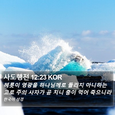 사도행전 12:23 KOR Bible Verse Image