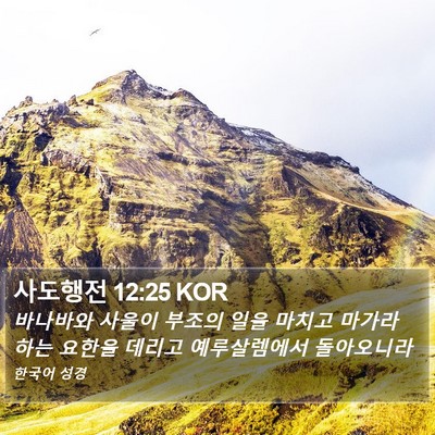 사도행전 12:25 KOR Bible Verse Image