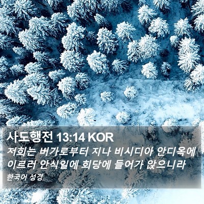 사도행전 13:14 KOR Bible Verse Image