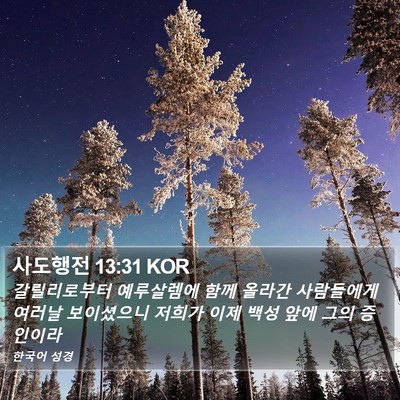 사도행전 13:31 KOR Bible Verse Image
