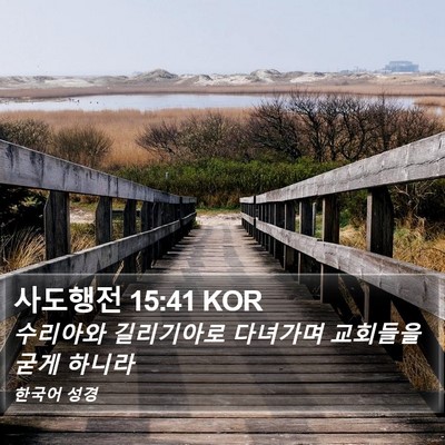 사도행전 15:41 KOR Bible Verse Image