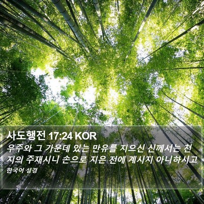 사도행전 17:24 KOR Bible Verse Image